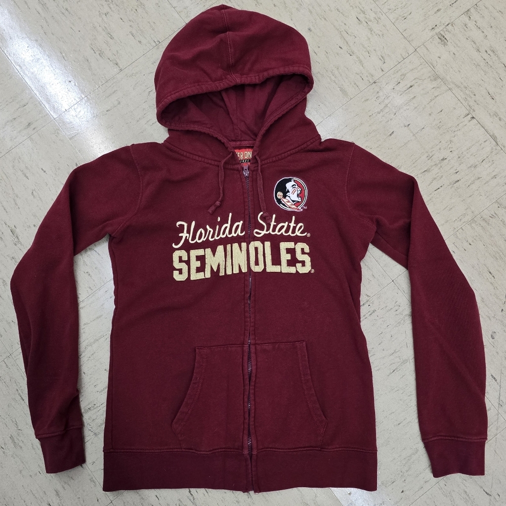 Florida State Seminoles Zip Up Hoodie Cover One Brand Womens Medium